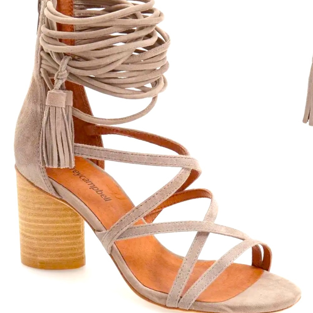 Jeffrey Campbell Despina Strappy Sandal.  Worn 3x.  Gorgeous summer shoe!!